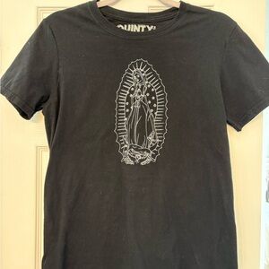 Graphic T-Shirt: Quinty Moda Virgin de Guadalupe Women’s T-Shirt - SMALL